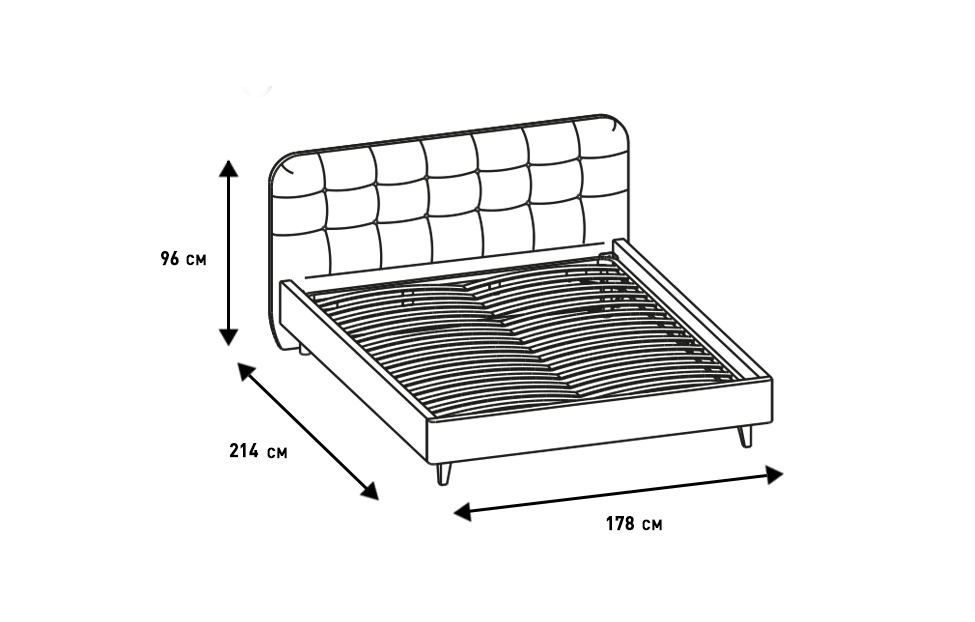 Двуспальные кровати - изображение №5 "Кровать Олса"  на www.Angstrem-mebel.ru